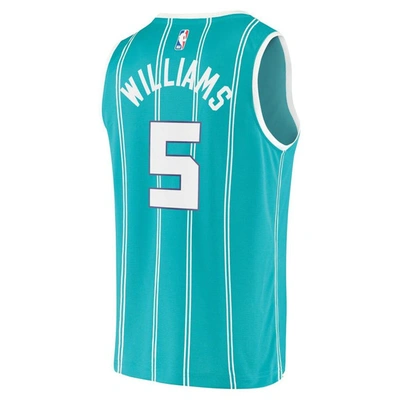 Shop Fanatics Youth  Branded Mark Williams Teal Charlotte Hornets 2022 Nba Draft First Round Pick Fast Bre