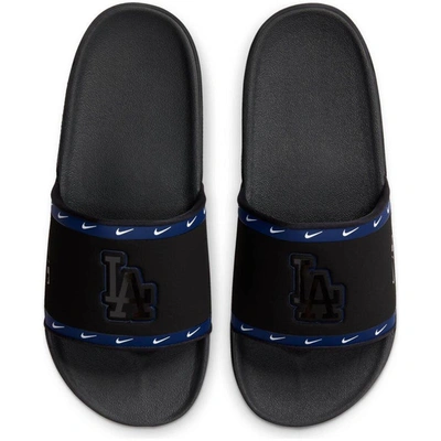 Shop Nike Los Angeles Dodgers Team Off-court Slide Sandals In Black