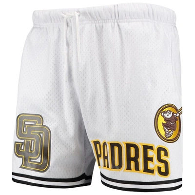 Pro Standard White San Diego Padres Logo Mesh Shorts In White