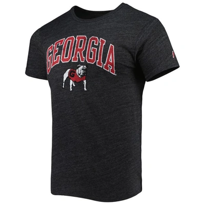 Shop League Collegiate Wear Heather Black Georgia Bulldogs 1965 Arch Victory Falls Tri-blend T-shirt