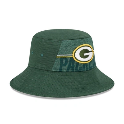 Shop New Era Green Green Bay Packers 2023 Nfl Training Camp Stretch Bucket Hat
