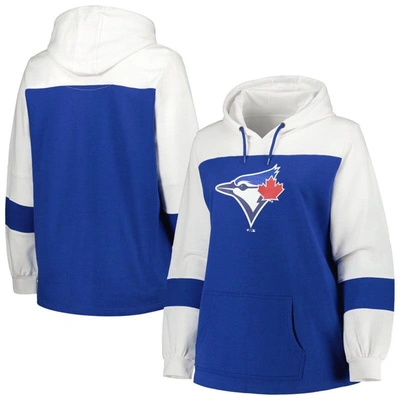 Shop Profile Royal Toronto Blue Jays Plus Size Colorblock Pullover Hoodie