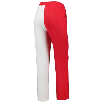 Shop Zoozatz Red/white Wisconsin Badgers Colorblock Cozy Tri-blend Lounge Pants