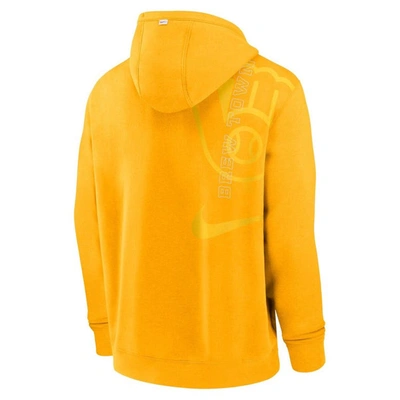 Shop Nike Gold Milwaukee Brewers Statement Ball Game Pullover Hoodie