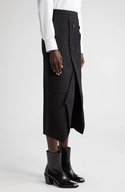 Shop Alexander Mcqueen Upside Down Tuxedo Skirt In Black