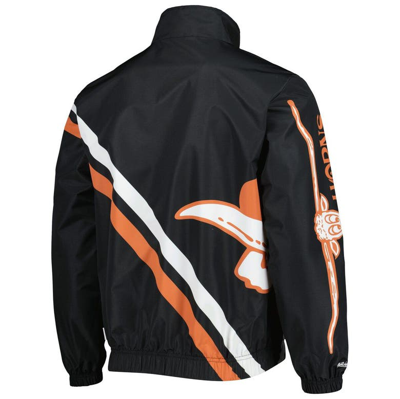 Shop Mitchell & Ness Black Texas Longhorns Exploded Logo Warm Up Full-zip Jacket