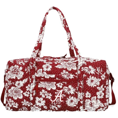 Shop Vera Bradley Alabama Crimson Tide Rain Garden Large Travel Duffel Bag In Cardinal