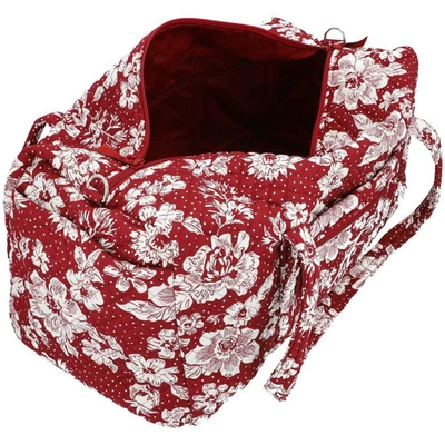 Shop Vera Bradley Alabama Crimson Tide Rain Garden Large Travel Duffel Bag In Cardinal