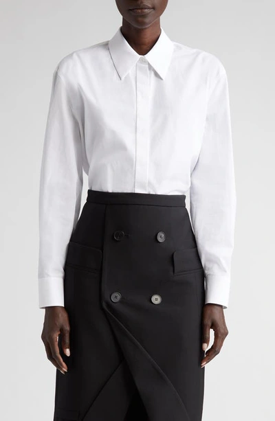 Shop Alexander Mcqueen Cotton Button-up Shirt In White