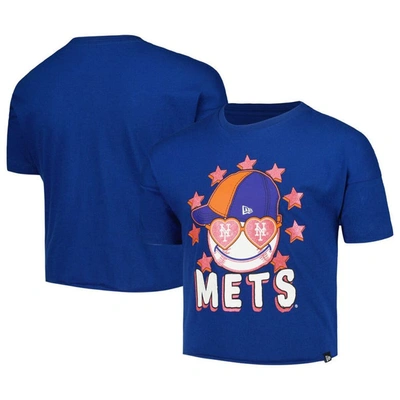 Shop New Era Girls Youth  Royal New York Mets Team Half Sleeve T-shirt