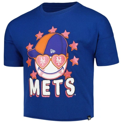 Shop New Era Girls Youth  Royal New York Mets Team Half Sleeve T-shirt