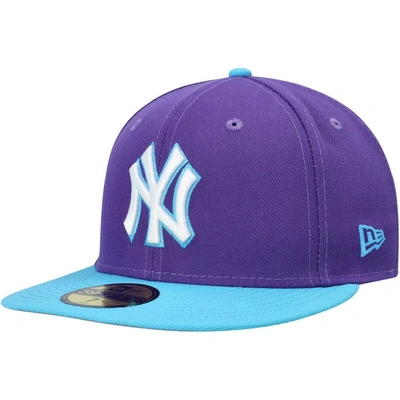 Shop New Era Purple New York Yankees Vice 59fifty Fitted Hat