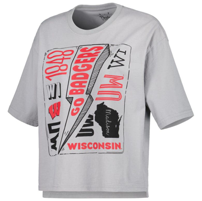 Shop Pressbox Silver Wisconsin Badgers Rock & Roll School Of Rock T-shirt