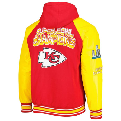 Shop G-iii Sports By Carl Banks Red Kansas City Chiefs Defender Raglan Full-zip Hoodie Varsity Jacket