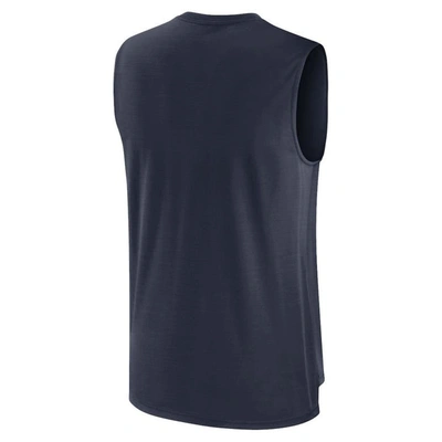 Shop Nike Navy Chicago Bears Muscle Trainer Tank Top