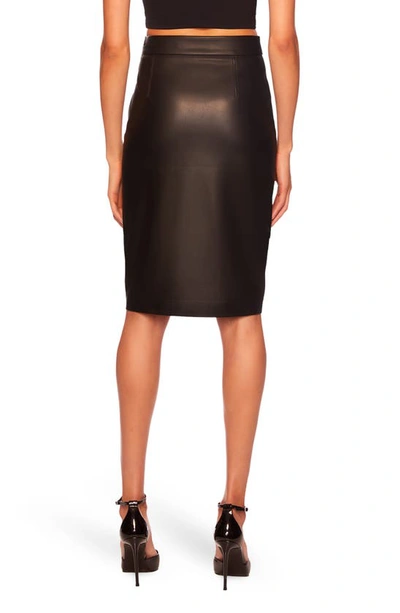 Shop Susana Monaco Faux Leather Pencil Skirt In Black