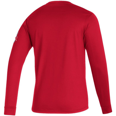 Shop Adidas Originals Adidas Red New York Red Bulls Vintage Aeroready Long Sleeve T-shirt