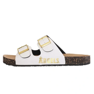 Shop Foco Los Angeles Angels Double-buckle Sandals In White