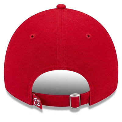 Shop New Era Red Washington Nationals Leaves 9twenty Adjustable Hat