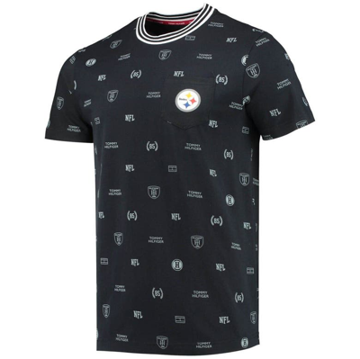 Shop Tommy Hilfiger Black Pittsburgh Steelers Essential Pocket T-shirt