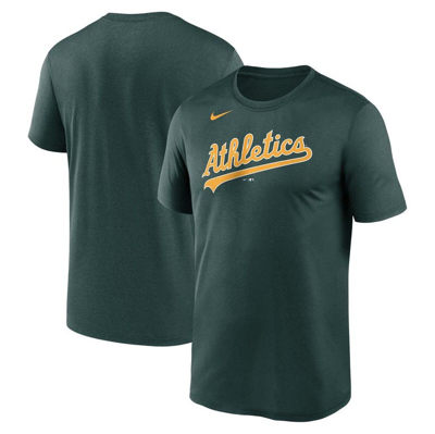 Shop Nike Green Oakland Athletics New Legend Wordmark T-shirt
