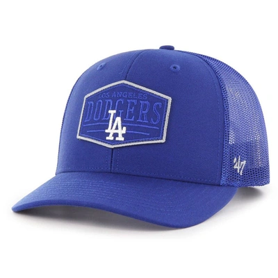 Shop 47 ' Royal Los Angeles Dodgers Ridgeline Tonal Patch Trucker Adjustable Hat