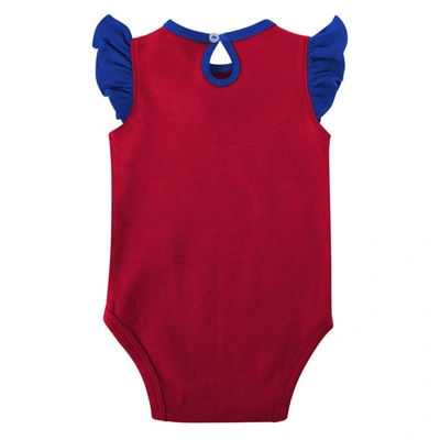 Shop Outerstuff Girls Newborn & Infant Royal/red New York Giants Spread The Love 2-pack Bodysuit Set