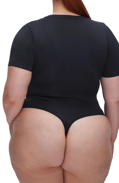 Good American Scuba Crewneck Bodysuit In Black001