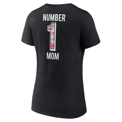 Shop Fanatics Branded Black Cincinnati Bengals Plus Size Mother's Day #1 Mom V-neck T-shirt