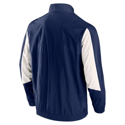 Shop Fanatics Branded  Navy Sporting Kansas City Net Goal Raglan Full-zip Track Jacket