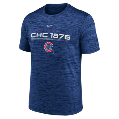 Shop Nike Royal Chicago Cubs Wordmark Velocity Performance T-shirt