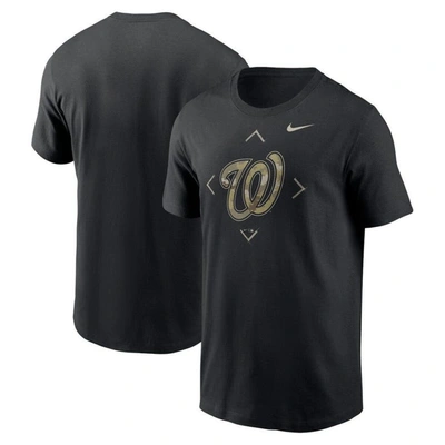 Shop Nike Black Washington Nationals Camo Logo T-shirt
