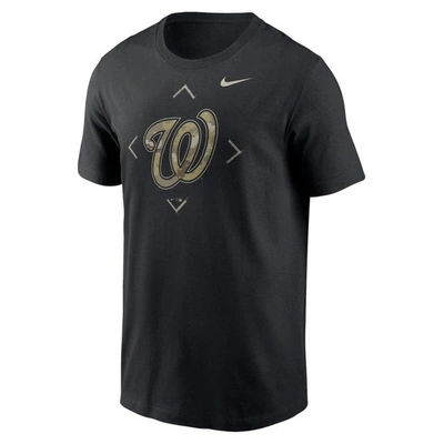 Shop Nike Black Washington Nationals Camo Logo T-shirt