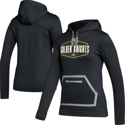 Shop Adidas Originals Adidas Black Vegas Golden Knights Team Pullover Hoodie