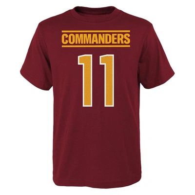 Shop Outerstuff Youth Carson Wentz Burgundy Washington Commanders Mainliner Player Name & Number T-shirt