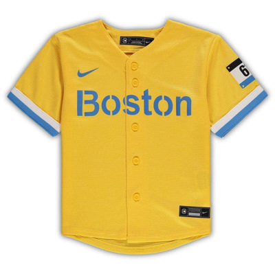 Shop Nike Toddler  Gold Boston Red Sox Mlb City Connect Replica Team Jersey