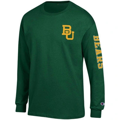 Shop Champion Green Baylor Bears Team Stack Long Sleeve T-shirt