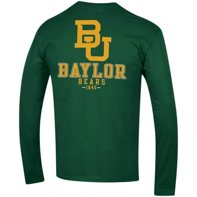 Shop Champion Green Baylor Bears Team Stack Long Sleeve T-shirt
