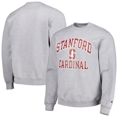 Shop Champion Heather Gray Stanford Cardinal High Motor Pullover Sweatshirt