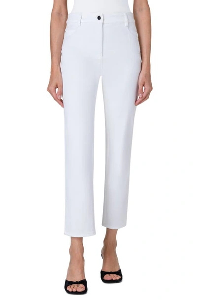 Shop Akris Punto Maru Ankle Tapered Leg Jeans In Cream