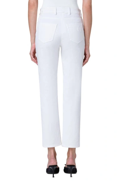 Akris Punto Maru Slim-leg Ankle Stretch Denim Pants In Cream
