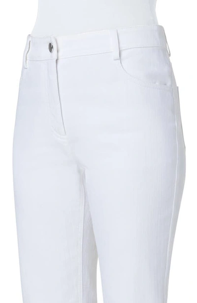 Akris Punto Maru Slim-leg Ankle Stretch Denim Pants In Cream