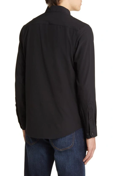 Shop Nordstrom Solid Button-up Shirt In Black