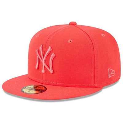 Shop New Era Red New York Yankees 2023 Spring Color Basic 59fifty Fitted Hat