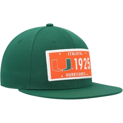 Shop Adidas Originals Adidas  Green Miami Hurricanes Established Snapback Hat