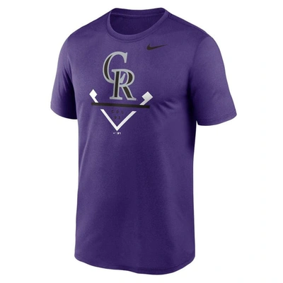 Shop Nike Purple Colorado Rockies Icon Legend Performance T-shirt