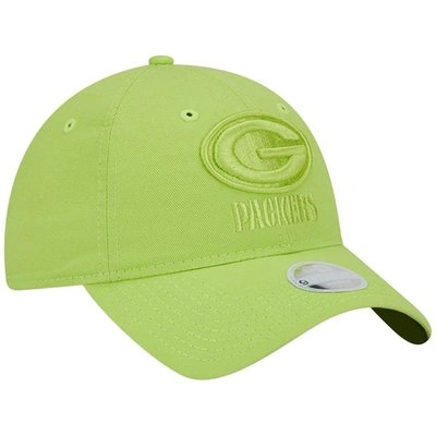 Shop New Era Green Green Bay Packers Color Pack Brights 9twenty Adjustable Hat