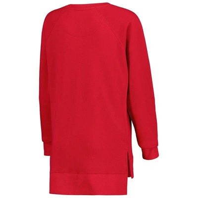 Shop Pressbox Crimson Oklahoma Sooners Steamboat Animal Print Raglan Pullover Sweatshirt