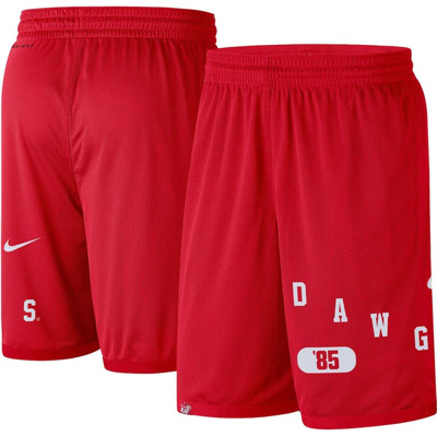 Shop Nike Red Georgia Bulldogs Wordmark Performance Shorts