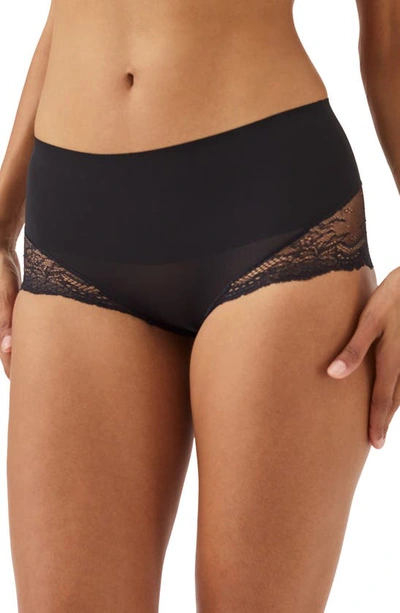 Shop Spanx Undie-tectable® Lace Hi-hipster Panties In Very Black